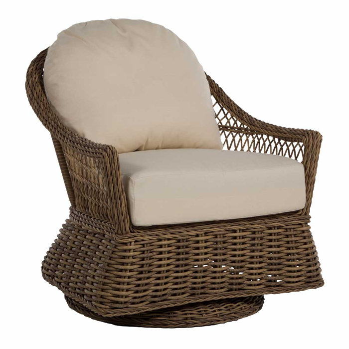 Summer Classics Outdoor Soho Gliding Wicker/Rattan Chair with Cushions Wayfair Canada